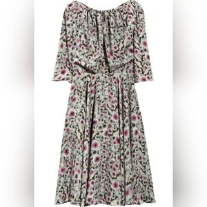 Erdem Margot printed washed-crepe dress Size UK-10 US-6 IT-42 FR-38"